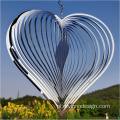 Silver Heart Wind Spinners for Yard and Garden